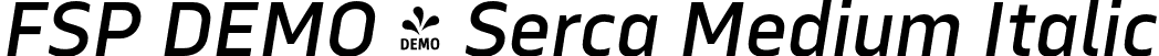 FSP DEMO - Serca Medium Italic font | Fontspring-DEMO-serca-mediumitalic.otf