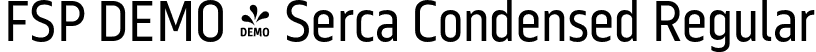 FSP DEMO - Serca Condensed Regular font | Fontspring-DEMO-sercacondensed-regular.otf