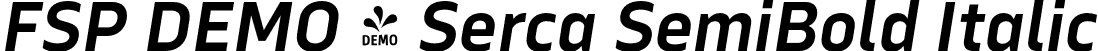 FSP DEMO - Serca SemiBold Italic font | Fontspring-DEMO-serca-semibolditalic.otf