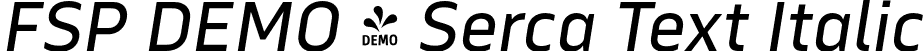 FSP DEMO - Serca Text Italic font | Fontspring-DEMO-serca-textitalic.otf