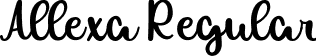 Allexa Regular font | Allexa-PersonalUse.ttf