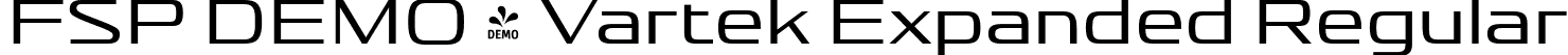 FSP DEMO - Vartek Expanded Regular font | Fontspring-DEMO-vartek-expandedregular.otf