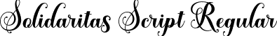 Solidaritas Script Regular font | Solidaritasscript-K79AX.otf