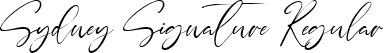 Sydney Signature Regular font | Sydney Signature.ttf