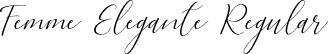 Femme Elegante Regular font | FemmeElegante.otf