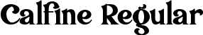 Calfine Regular font | Calfine.ttf