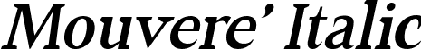 Mouvere' Italic font | mouvereitalic-jrogm.ttf