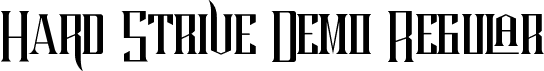 Hard Strive Demo Regular font | HardStriveDemoRegular.ttf