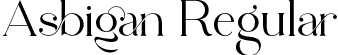 Asbigan Regular font | asbigan-4bvvb.ttf