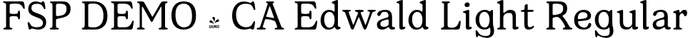 FSP DEMO - CA Edwald Light Regular font | Fontspring-DEMO-caedwald-light.otf