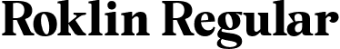 Roklin Regular font | Roklin.otf