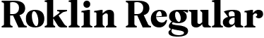 Roklin Regular font | Roklin.ttf