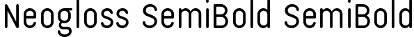 Neogloss SemiBold SemiBold font | NeoglossSemibold-DOmq9.ttf