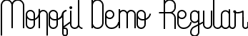 Monofil Demo Regular font | MonofilDemoRegular.ttf