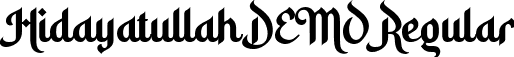 Hidayatullah DEMO Regular font | hidayatullah-demo.ttf