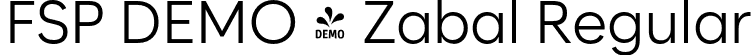 FSP DEMO - Zabal Regular font | Fontspring-DEMO-zabal-regular.otf