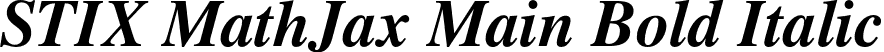 STIX MathJax Main Bold Italic font | STIXMathJax_Main-BoldItalic.otf