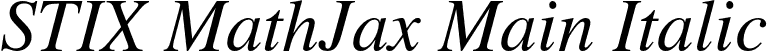 STIX MathJax Main Italic font | STIXMathJax_Main-Italic.otf