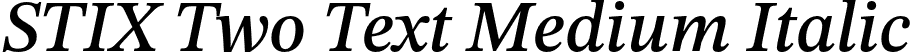 STIX Two Text Medium Italic font | STIXTwoText-MediumItalic.otf