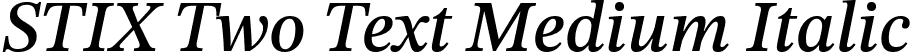 STIX Two Text Medium Italic font | STIXTwoText-MediumItalic.ttf