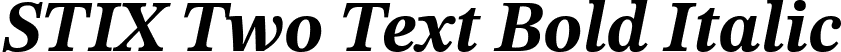 STIX Two Text Bold Italic font | STIXTwoText-BoldItalic.ttf