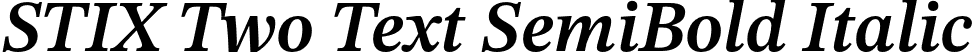 STIX Two Text SemiBold Italic font | STIXTwoText-SemiBoldItalic.otf