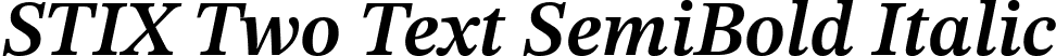 STIX Two Text SemiBold Italic font | STIXTwoText-SemiBoldItalic.ttf