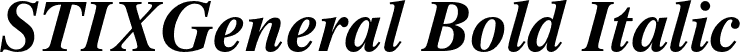 STIXGeneral Bold Italic font | STIXGeneral-BoldItalic.otf