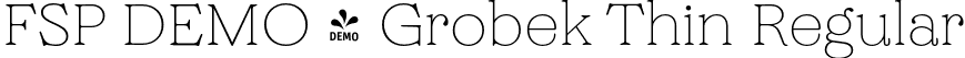 FSP DEMO - Grobek Thin Regular font | Fontspring-DEMO-grobek-thin.otf