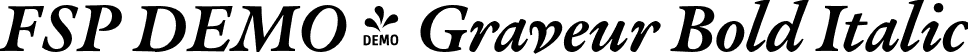 FSP DEMO - Graveur Bold Italic font | Fontspring-DEMO-graveur-bolditalic.otf