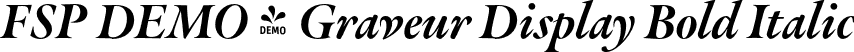 FSP DEMO - Graveur Display Bold Italic font | Fontspring-DEMO-graveur-displaybolditalic.otf