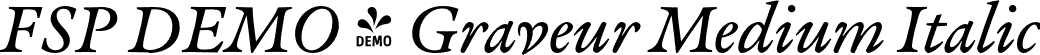 FSP DEMO - Graveur Medium Italic font | Fontspring-DEMO-graveur-mediumitalic.otf