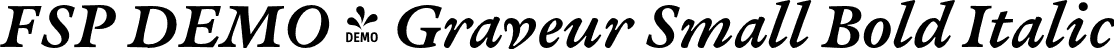 FSP DEMO - Graveur Small Bold Italic font | Fontspring-DEMO-graveur-smallbolditalic.otf