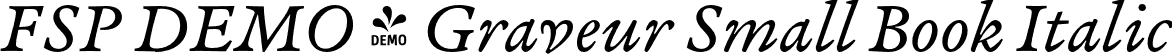 FSP DEMO - Graveur Small Book Italic font | Fontspring-DEMO-graveur-smallbookitalic.otf