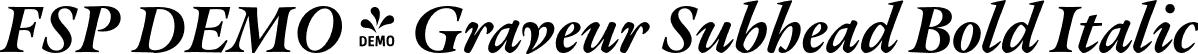 FSP DEMO - Graveur Subhead Bold Italic font | Fontspring-DEMO-graveur-subheadbolditalic.otf
