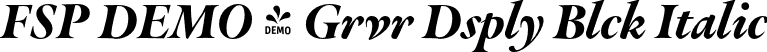 FSP DEMO - Grvr Dsply Blck Italic font | Fontspring-DEMO-graveur-displayblackitalic.otf