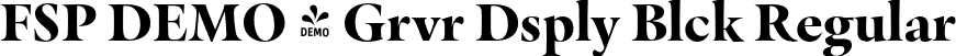 FSP DEMO - Grvr Dsply Blck Regular font | Fontspring-DEMO-graveur-displayblack.otf