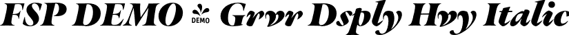 FSP DEMO - Grvr Dsply Hvy Italic font | Fontspring-DEMO-graveur-displayheavyitalic.otf