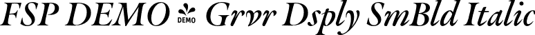 FSP DEMO - Grvr Dsply SmBld Italic font | Fontspring-DEMO-graveur-displaysemibolditalic.otf