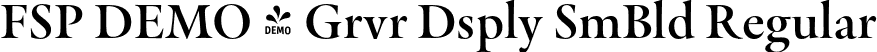 FSP DEMO - Grvr Dsply SmBld Regular font | Fontspring-DEMO-graveur-displaysemibold.otf