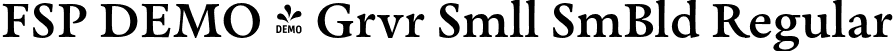 FSP DEMO - Grvr Smll SmBld Regular font | Fontspring-DEMO-graveur-smallsemibold.otf