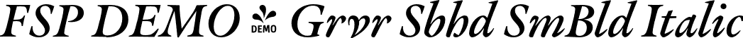 FSP DEMO - Grvr Sbhd SmBld Italic font | Fontspring-DEMO-graveur-subheadsemibolditalic.otf