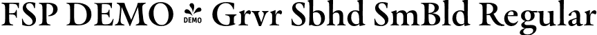 FSP DEMO - Grvr Sbhd SmBld Regular font | Fontspring-DEMO-graveur-subheadsemibold.otf