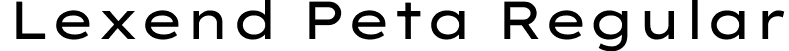 Lexend Peta Regular font | LexendPeta[wght].ttf