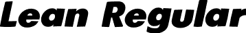 Lean Regular font | lean.otf