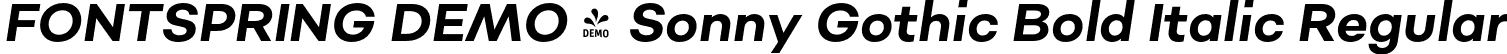 FONTSPRING DEMO - Sonny Gothic Bold Italic Regular font | Fontspring-DEMO-sonnygothic-bolditalic.otf