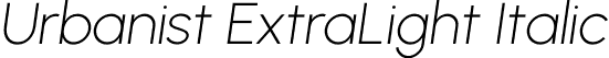 Urbanist ExtraLight Italic font | Urbanist-ExtraLightItalic.otf