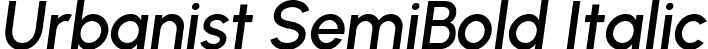 Urbanist SemiBold Italic font | Urbanist-SemiBoldItalic.ttf