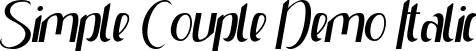 Simple Couple Demo Italic font | SimpleCoupleDemoItalic.ttf