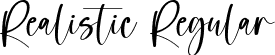 Realistic Regular font | Realistic.otf